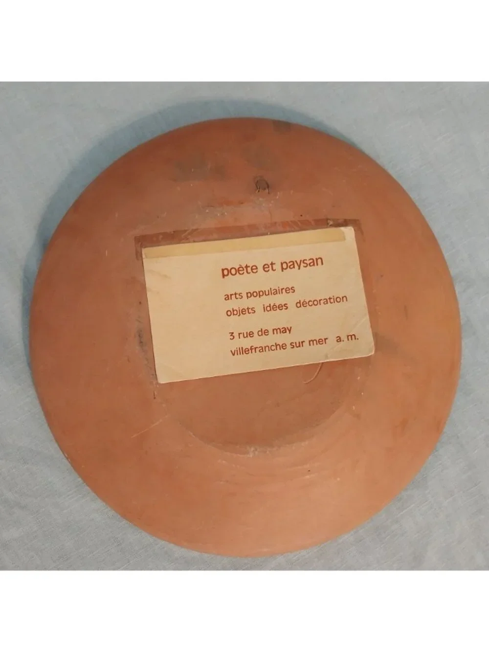 Ariane Mathieu for Ateliers Nobiling Midcentury Decorative Pottery Plate France